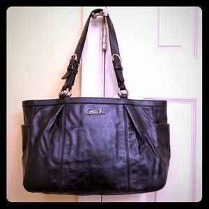 COACH blue leather purse